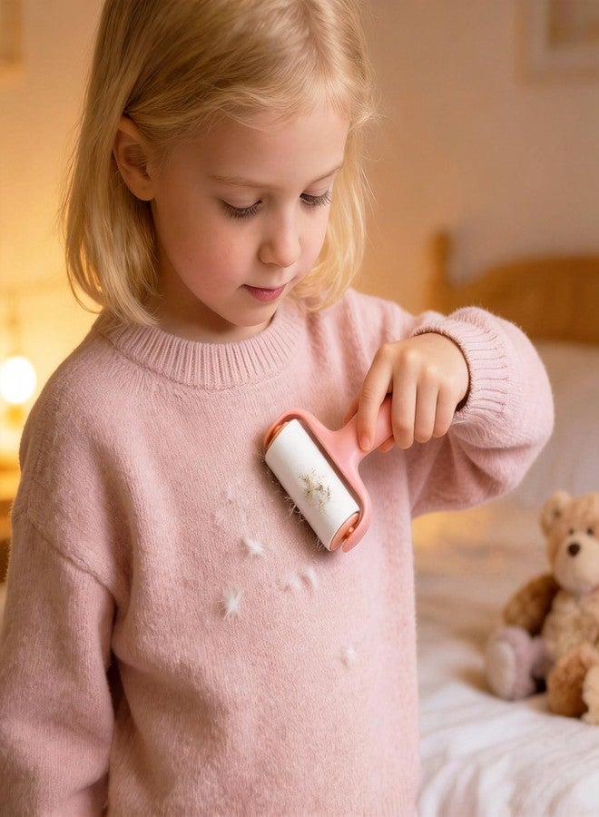 MINGRACE Mini Lint Roller for Kids Cute Lint Roller with 2 Refills and Case Pet Hair Remover Roller Gift for Little Girls (Pink) - Image 4