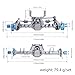FACCNOY 9mm 124 Aluminum Front Rear Straight Axle with Hydraulic Steering Link for RC Crawler SCX24 Deadbolt 90081 C10 Jeep Gladiator Titanium - Image 4