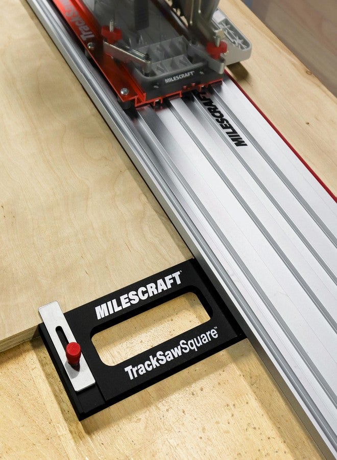 مايلكرافت منشار مسار Milescraft 1410 المربع - دليل مربع سكة منشار المسار، قطع بزاوية 90 درجة من الحافة، محاذاة تلقائية، تمزيق كامل الألواح بشكل مستقيم ومربع، ضبط سريع، حصري لدليل منشار المسار Milescraft 1409 - Image 4
