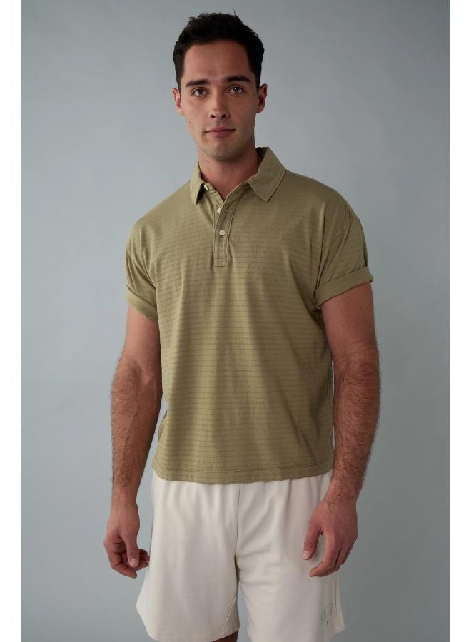 American Eagle AE Textured Polo Shirt - Image 1