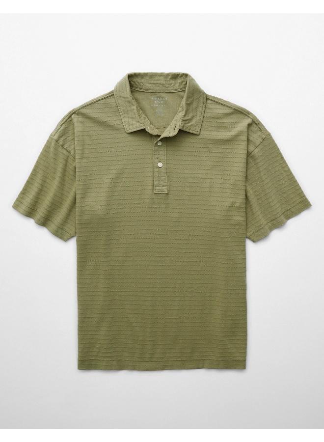 American Eagle AE Textured Polo Shirt - Image 3