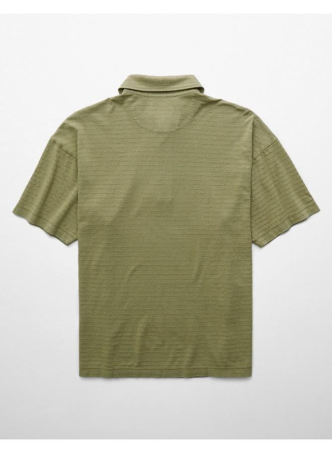 American Eagle AE Textured Polo Shirt - Image 2