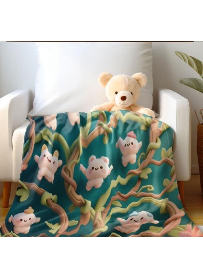 عام بطانية رقيقة من الفانيلا (حرارة ومريحة، ومناسبة للنوم واستخدام اللعبة والغبار والرمل) 150 سم * 200 سم - 475 - Image 1