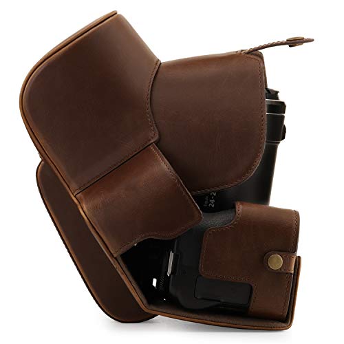 MegaGear Faux Leather Case Compatible with Nikon Coolpix P950 - Dark Brown (MG1879) - Image 3