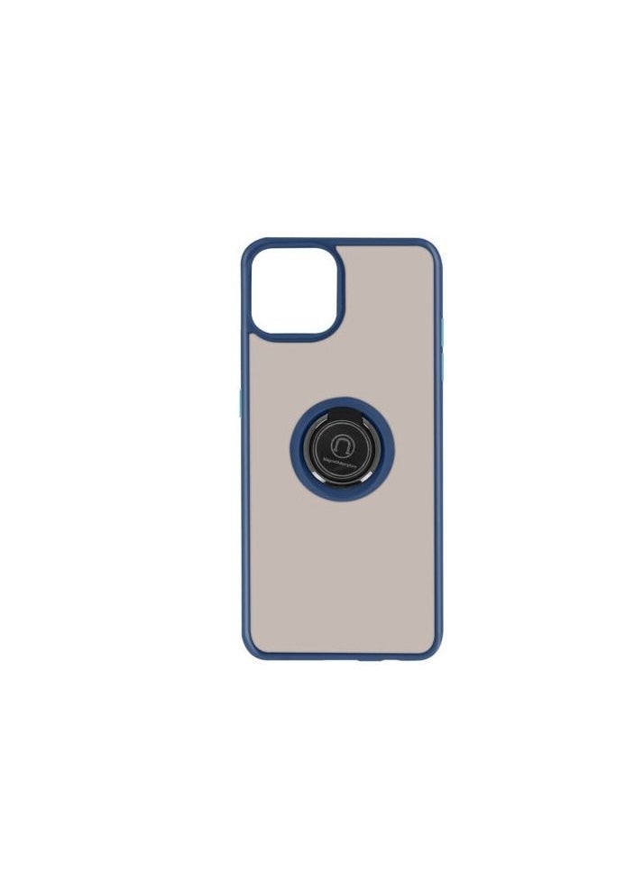 Generic - Case for Apple iPhone 13 Pro Max Bi-material Metal Ring Support - blue - Image 1