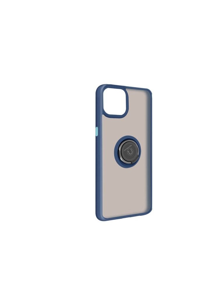Generic - Case for Apple iPhone 13 Pro Max Bi-material Metal Ring Support - blue - Image 1
