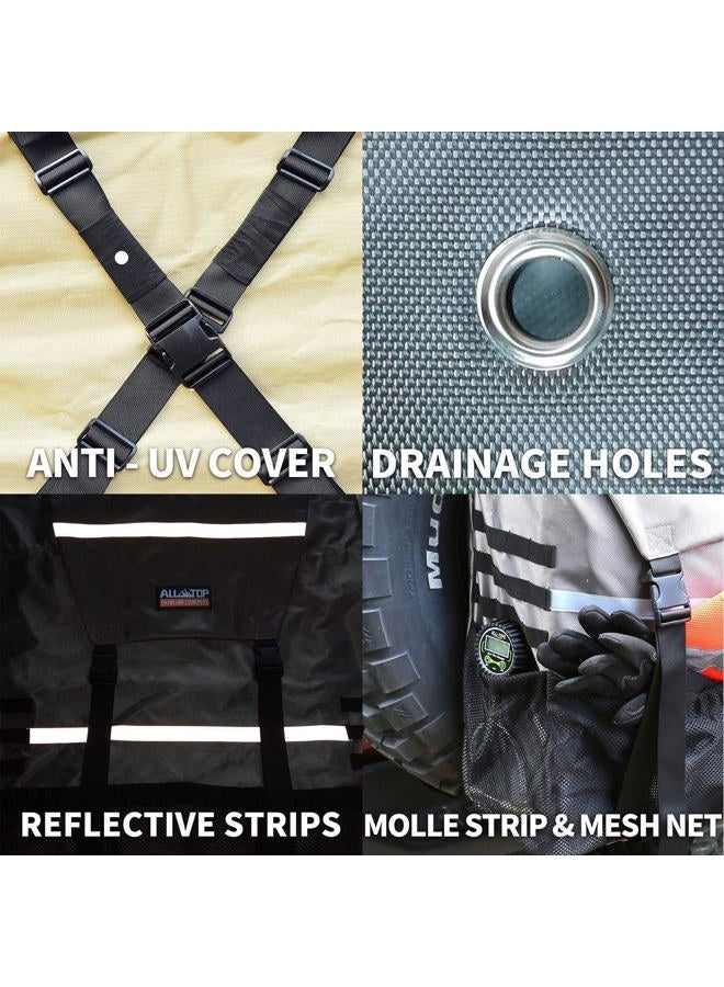 ALL-TOP Spare Tire Trash Bag, Heavy Duty Truck Tailgate Trash Bag, Cargo Storage Bag for Jeep, Truck, SUV or Car, Fit up to 40'' Tire (Gobi Tan) - Image 4