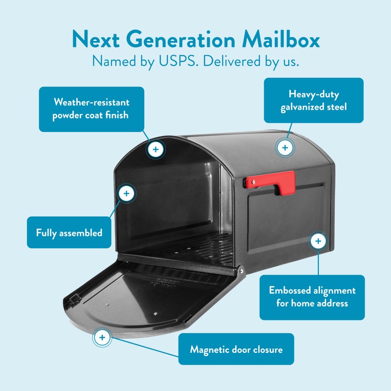 Architectural Mailboxes 950020P-10 Centennial Post Mount Mailbox, Extra Large, Pewter - Image 4