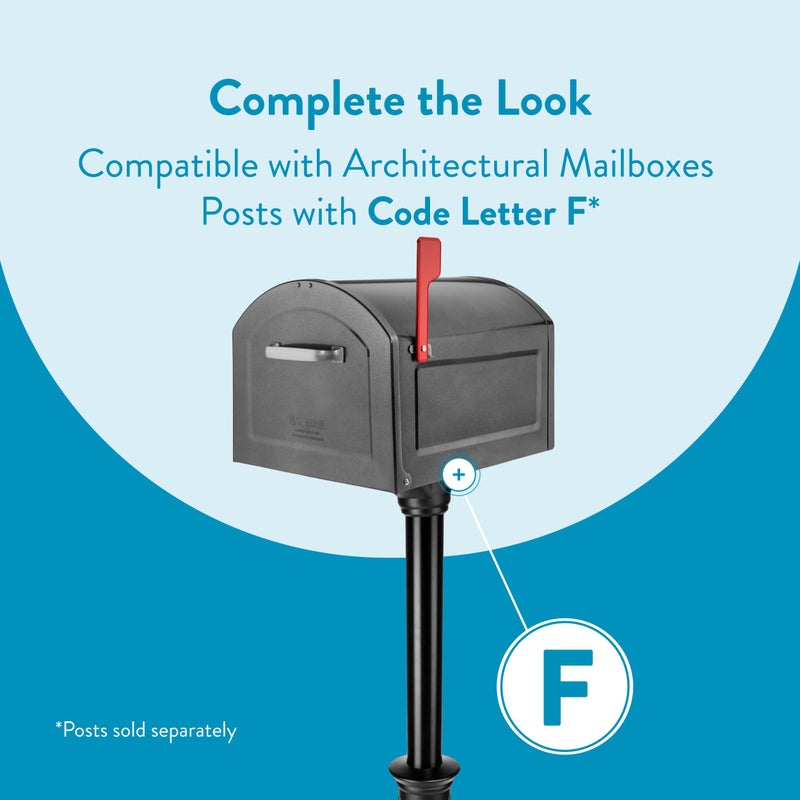 Architectural Mailboxes 950020P-10 Centennial Post Mount Mailbox, Extra Large, Pewter - Image 5