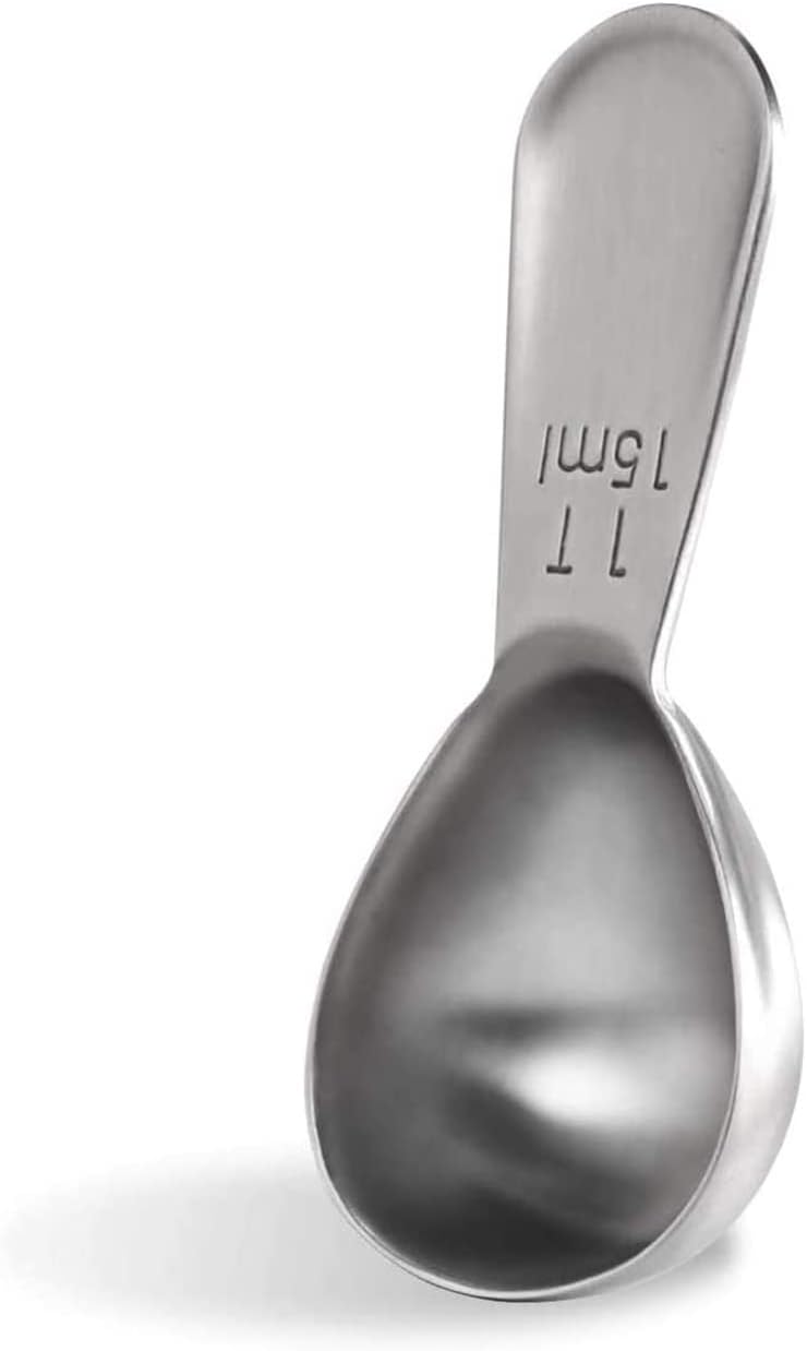 U-Taste 18/8 Stainless Steel Coffee Scoop: 1 Tablespoon Metal Measuring Spoon, Short Handled Measure Scooper for Ground Coffee, Bean, Espresso, Powder, for Canister (Silver, 1Tbsp/15ml) - Image 1