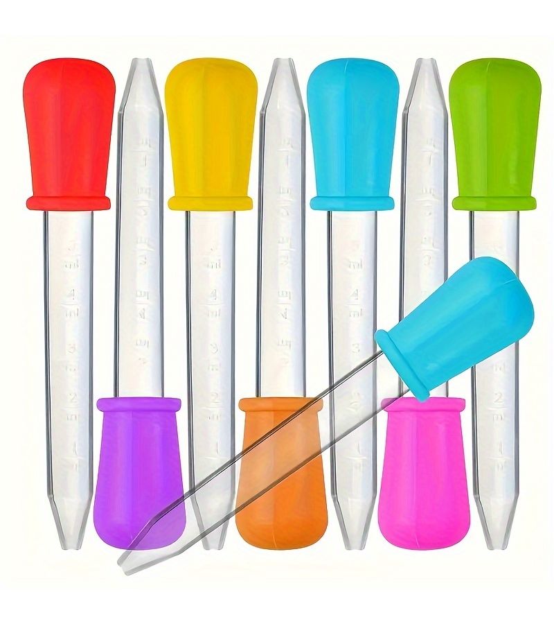 Mixed Color 20Pcs Silicone Liquid Droppers Odorless Easy Clean Epoxy Painting Tool - Image 3