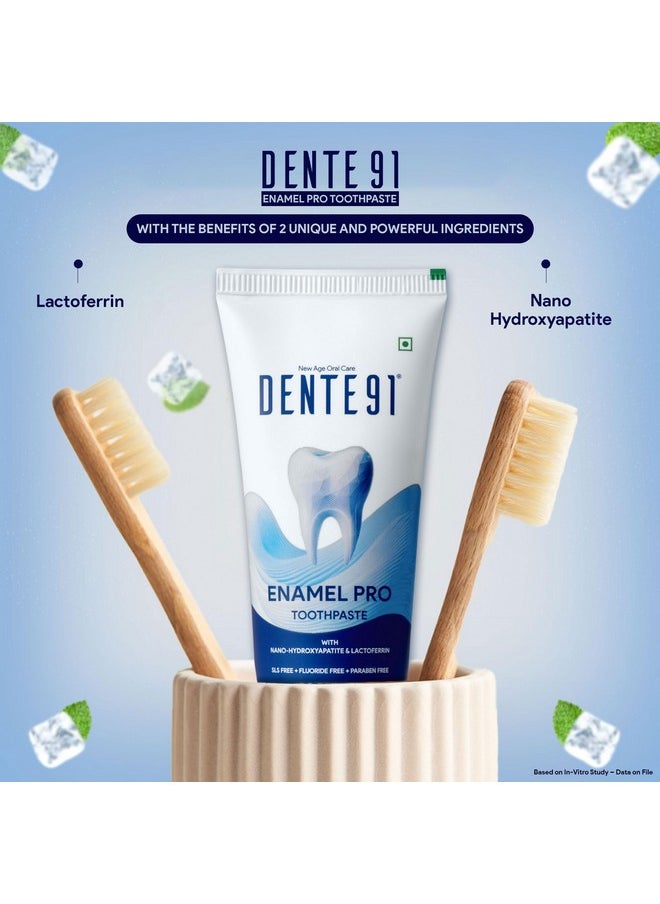 DENTE91 - Enamel Pro Toothpaste| Sensitivity Relief | Repairs Cavities | Fights Gum Disease | Reduces Bad Breath | Strengthens Enamel | Sls Free | Fluoride Free | Paraben Free | Pack Of 2, 2 X 100G - Image 1
