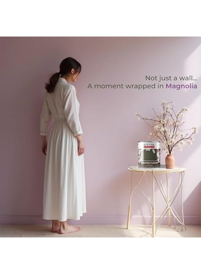 ريتفر طلاء جدران مستحلب برائحة الماغنوليا من ريتفر، مثالي للتشطيبات الداخلية، برائحة الماغنوليا، 3.6 لتر، شفافية عالية، لمسة نهائية غير لامعة (كريمي) - Image 3