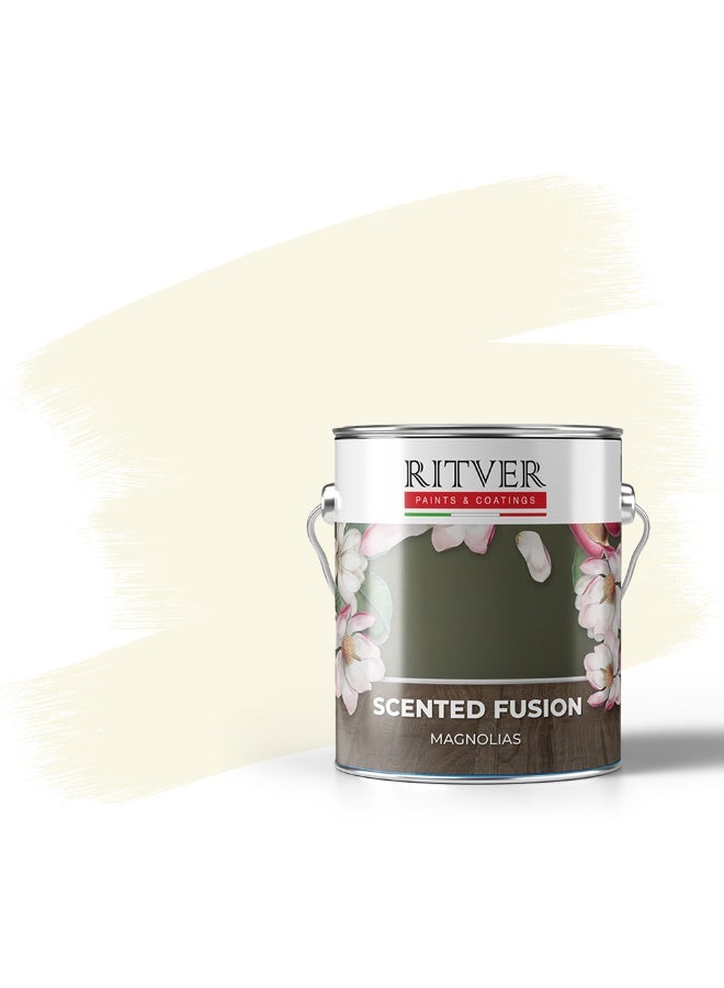 ريتفر طلاء جدران مستحلب برائحة الماغنوليا من ريتفر، مثالي للتشطيبات الداخلية، برائحة الماغنوليا، 3.6 لتر، شفافية عالية، لمسة نهائية غير لامعة (كريمي) - Image 1