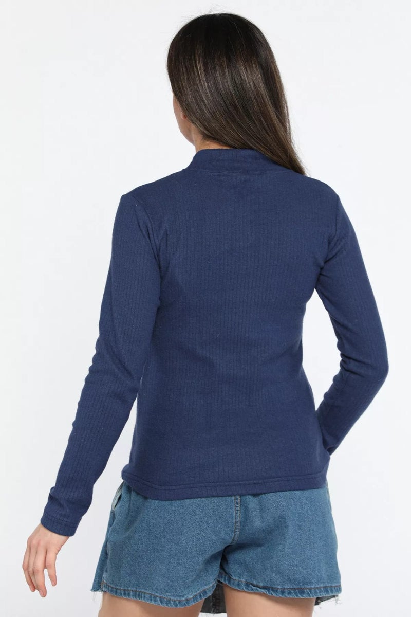 Gülseli Half Turtleneck Ribbed Body Blouse - Image 2