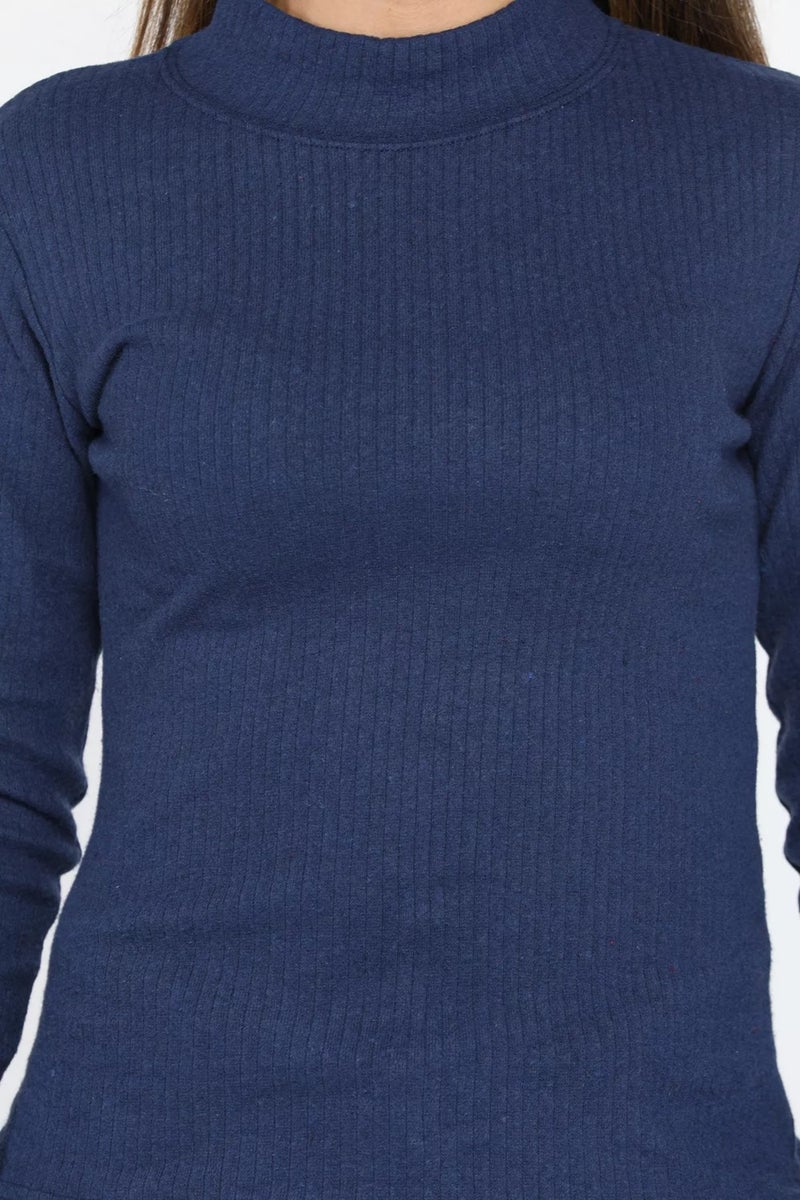 Gülseli Half Turtleneck Ribbed Body Blouse - Image 4