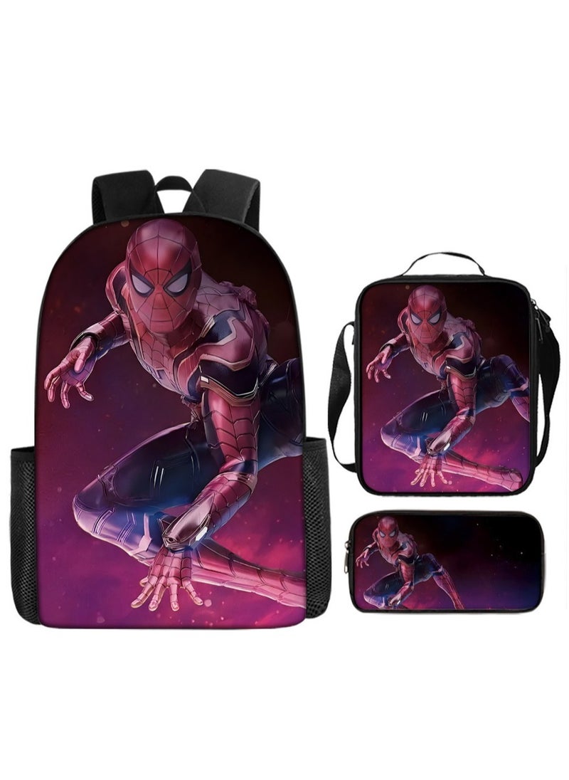 Spider-Man Spider-Man Student Backpack Three-Piece Set 29*16*42cm 