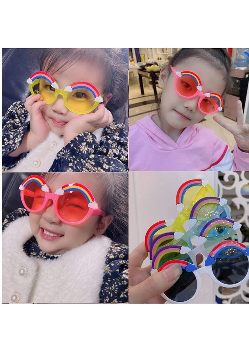 SYOSI 4 Pack Kids Sunglasses Summer Pink Rainbow Toddler Sunglasses for Boys Girls - Image 5