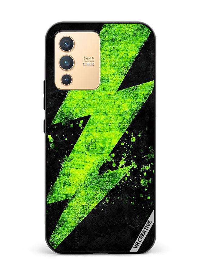VR CREATIVE Protective Case Cover For Vivo V23 5G Green Electricity Design Multicolour - Image 1
