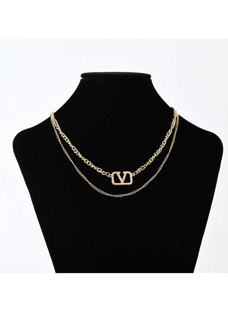 اخر العنقود سلسلة طبقتين متداخله شكل حلقات متصلة بدالاية حرف V - Image 2