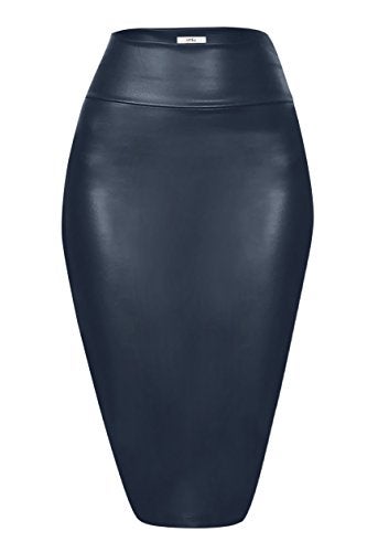 Simlu Faux Leather Skirts for Women High Waisted Leather Bodycon Pencil Skirt - Image 1