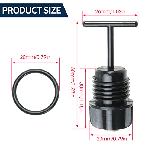Ducpuve Drain Plug and O-Ring for Yamaha Wave Runner FX 140 Cruiser GP SUV VXR Pro Venture Blaster Jammer Raider XLT XL 500 650 700 760 800 1100 1200 1300 R Replaces EU0-62282-00-00 EU0622820000, 4 PCS - Image 2