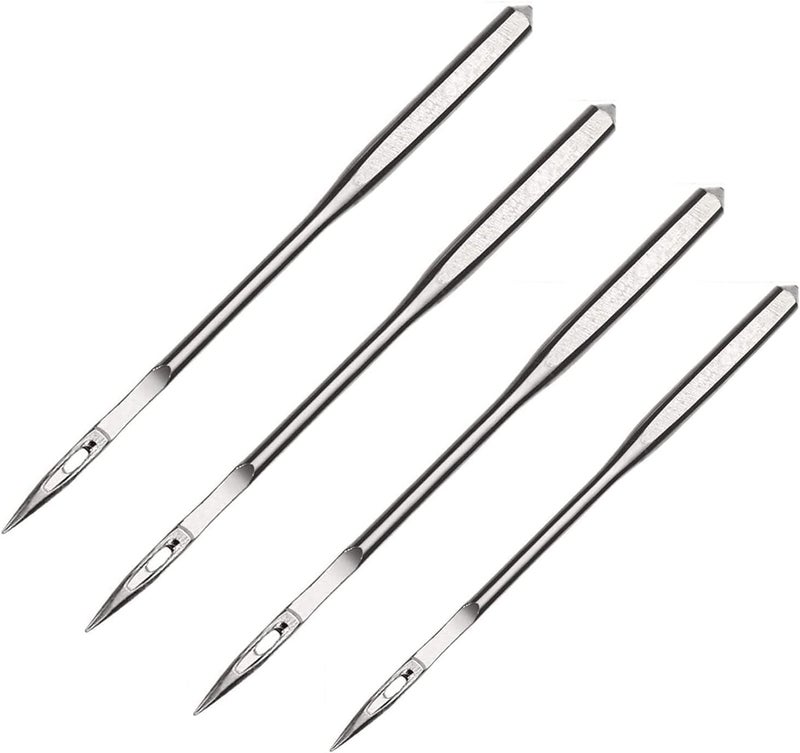 Sewing Machine Needles Compatible with Singer Brother Janome Type HA Flat Shank Silver 10pcs