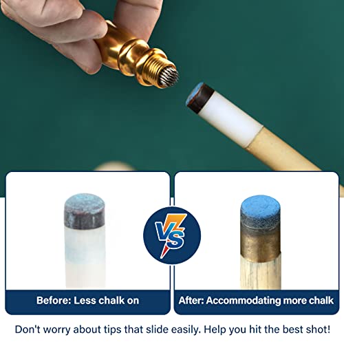 Adhafera Cue Tip Shaper, 3 in 1 of Pool Cue Tip Shaper, The Pool Cue Accessories for Effective and Rapid Repair Cue Tip - Image 2
