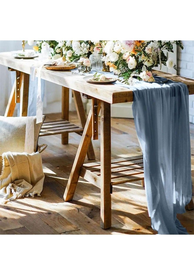 Beauenty Pleated Transparent Tablecloth90*180CM - Image 1