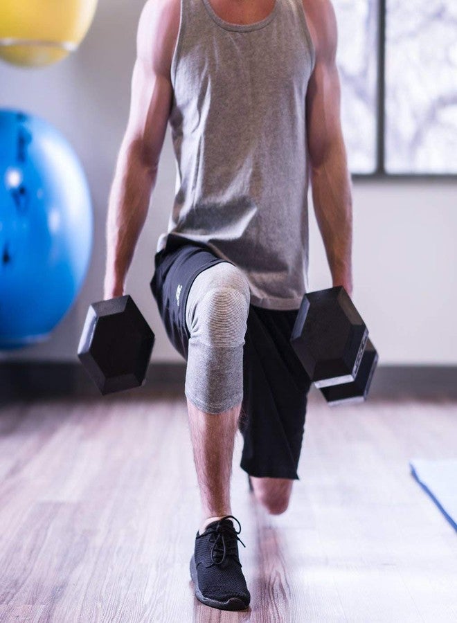 UROCK Knee Support For Men Knee Caps For Women Knee Cap For Men Knee Support For Women Knee Brace For Knee Pain Relief Products Pad Knee Guard Knee Caps Knee Support For Gym Squats (Grey) (M) - Image 3