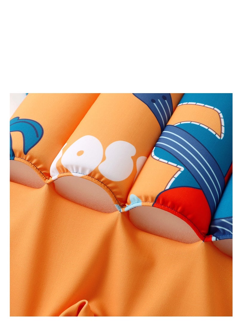 Y&D Kids Baby One-Piece Floatation Swimsuit Float Suit with Adjustable Buoyancy Bathing Cartoon Short Sleeve Swimwear Jumpsuit - Image 4