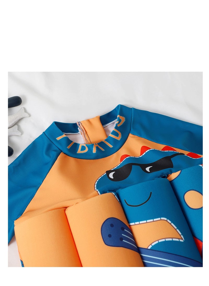 Y&D Kids Baby One-Piece Floatation Swimsuit Float Suit with Adjustable Buoyancy Bathing Cartoon Short Sleeve Swimwear Jumpsuit - Image 5