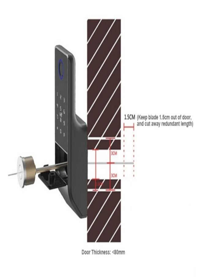 StarDY Waterproof TTLOCK Bluetooth App/ Smart Outdoor Lock, Fingerprint Lock, Outdoor Gate, Digital Password, Remote App, Home Electronic Rim Lock  - Image 4