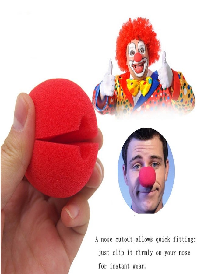 Bxt 3Pcs Clown Costume Set Jester Headband Red Nose Collar Unisex Cosplay Accessory For Fancy Dress (Rainbow Set) - Image 5