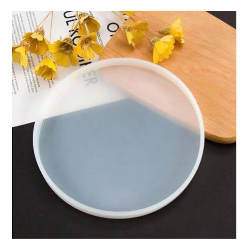 Artool Round Mold for Resin Art/Thali Mould/Tray Mold and Coaster Mold for Resin Art 8 inch - Image 1