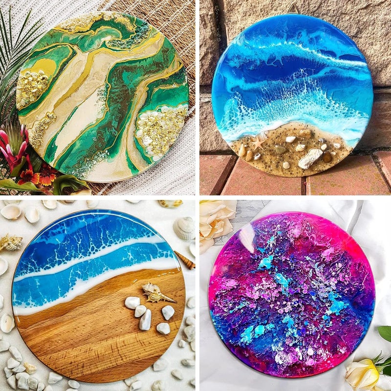 Artool Round Mold for Resin Art/Thali Mould/Tray Mold and Coaster Mold for Resin Art 8 inch - Image 3