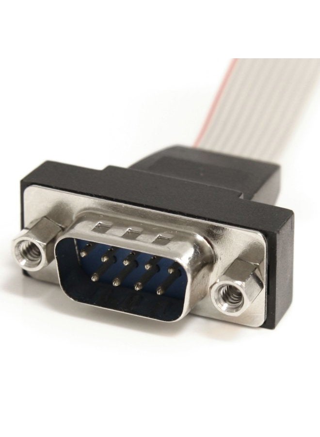 StarTech .com PNL9M16 9 Pin Serial Male to 10 Pin Motherboard Header Panel Mount Cable, Gray, 16 inch - Image 2