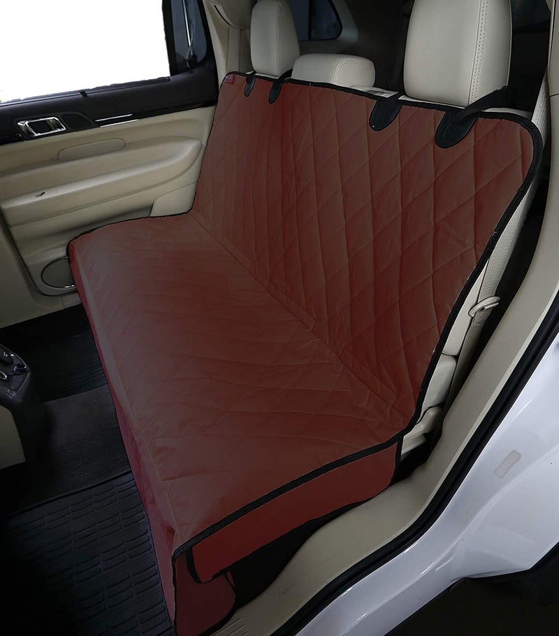 Petslover Polyester Dog Back Seat Cover Protector Waterproof Scratchproof Hammock for Dogs Backseat Protection Against Dirt and Pet Fur Durable Pets Seat Covers for Cars (Hatchback Cars, Brown) - Image 1