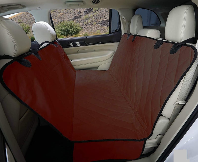 Petslover Polyester Dog Back Seat Cover Protector Waterproof Scratchproof Hammock for Dogs Backseat Protection Against Dirt and Pet Fur Durable Pets Seat Covers for Cars (Hatchback Cars, Brown) - Image 3