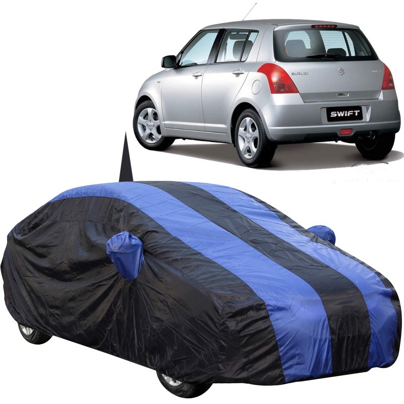 The Autostory 190 Taffeta Water Resistant Car Body Cover Compatible with Maruti Swift (2005 to 2010) with Mirror & Antenna Pockets (Royal/Navy Blue) - Image 5