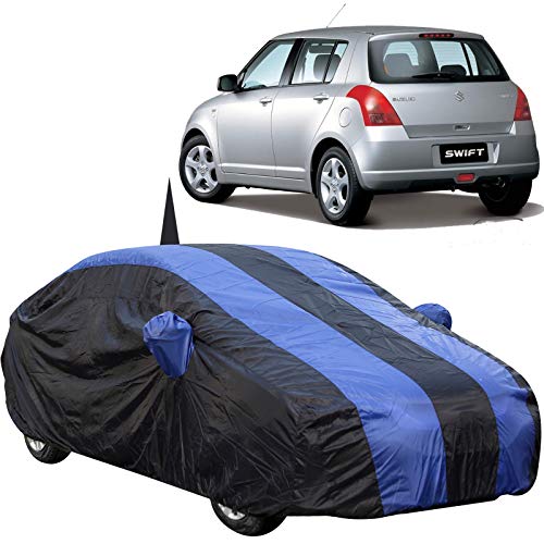 The Autostory 190 Taffeta Water Resistant Car Body Cover Compatible with Maruti Swift (2005 to 2010) with Mirror & Antenna Pockets (Royal/Navy Blue) - Image 1