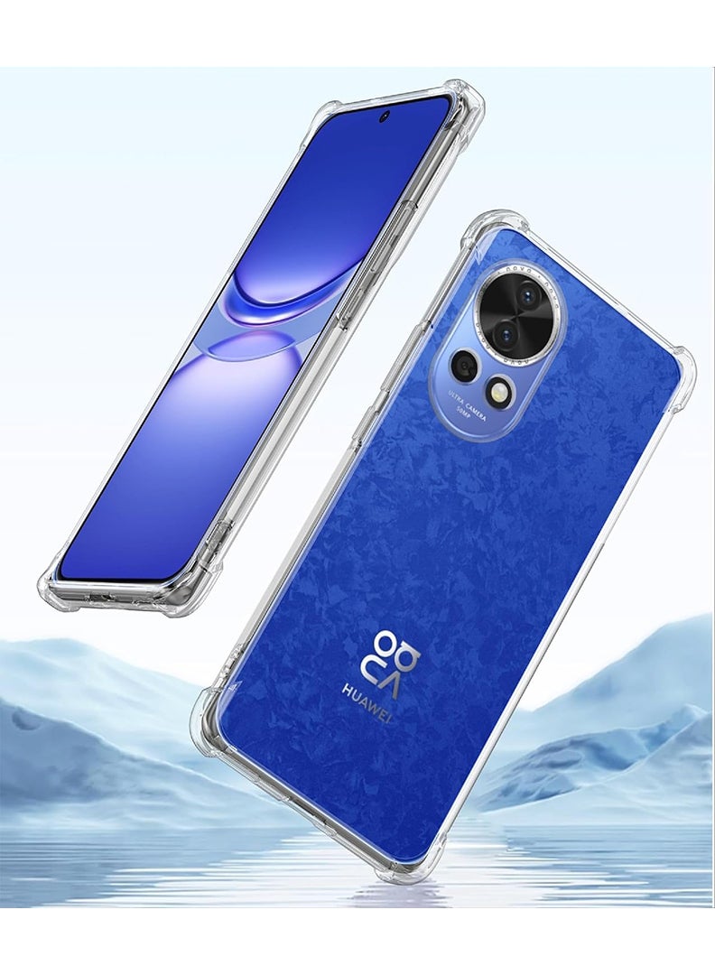 Theodor Huawei Nova 12 Pro Clear Case, Shock-Absorption TPU Cell Phone Cover with Reinforced Corners, Soft Flexible & Crystal Clear Protective Bumper Case - Image 5