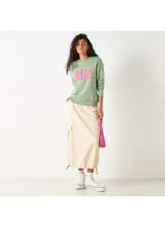 Lee Cooper Lee Cooper Logo Embossed Sweatshirt with Long Sleeves  - Image 2