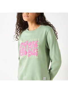 Lee Cooper Lee Cooper Logo Embossed Sweatshirt with Long Sleeves  - Image 4