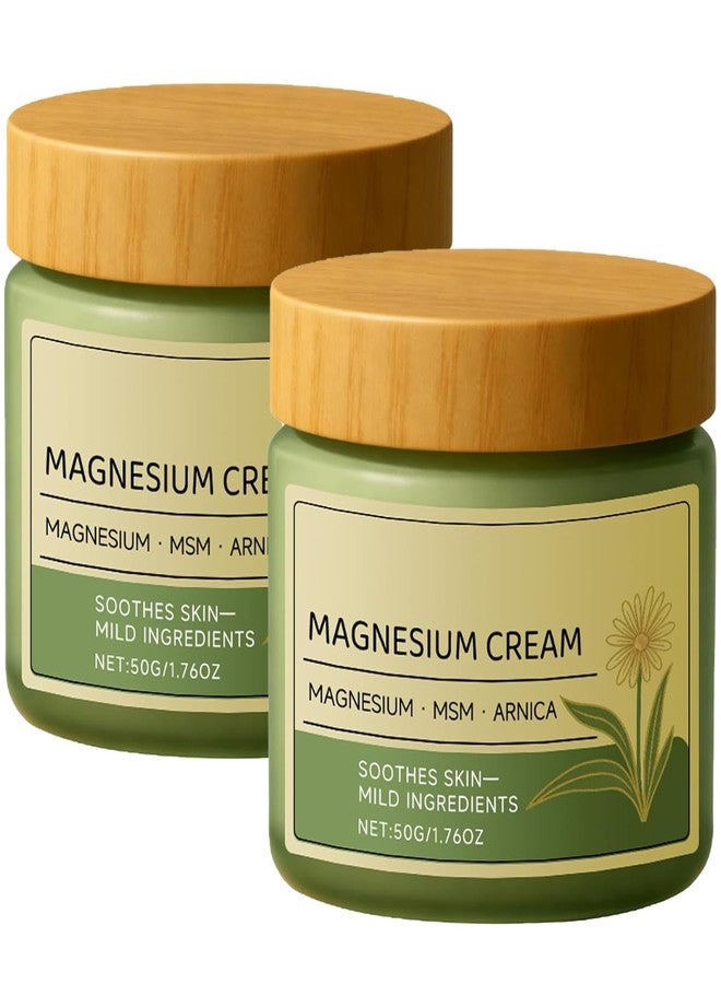 OSFRIAGE Magnesium Cream with MSM & Arnica，Mild Ingredients for Skin Soothing, Fast-Absorbing Non-Greasy Massage Cream for Daily Comfort (2PCS - Image 1