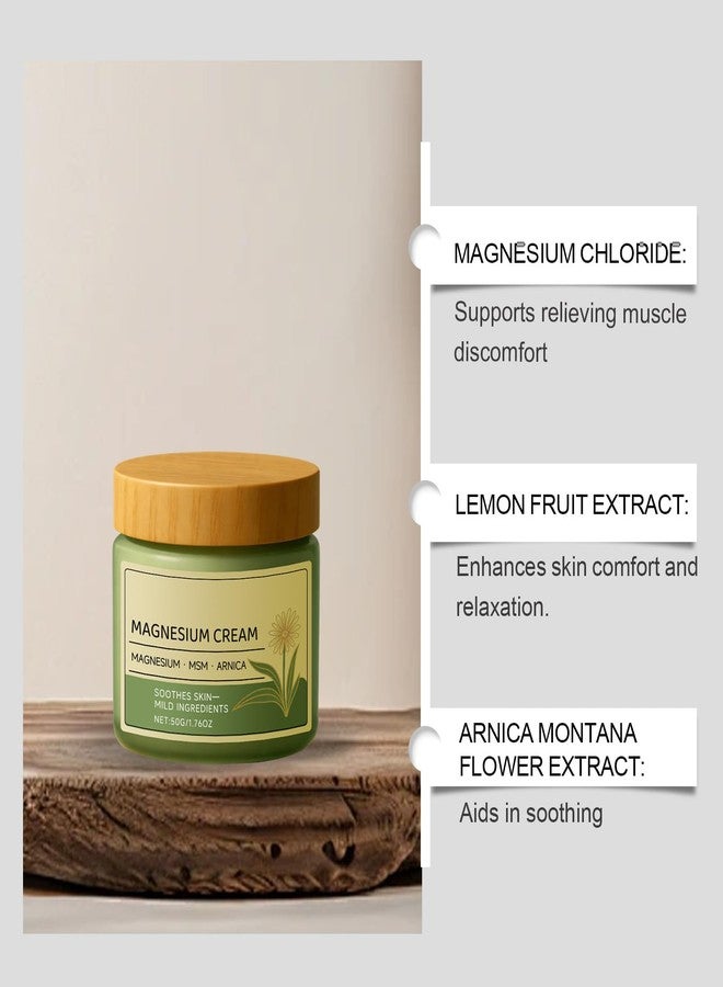 OSFRIAGE Magnesium Cream with MSM & Arnica，Mild Ingredients for Skin Soothing, Fast-Absorbing Non-Greasy Massage Cream for Daily Comfort (2PCS - Image 2