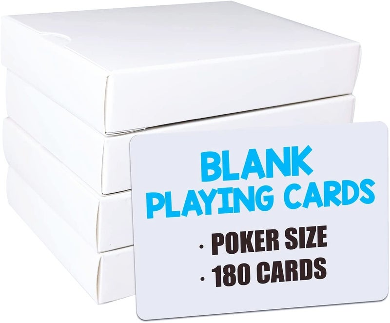IMAGAME White Blank Playing Cards 180PCS Poker Size Perfect for DIY Flash Cards Creat Your Own Game Study Learning Leave a Message Writing Words and Drawing - Image 2