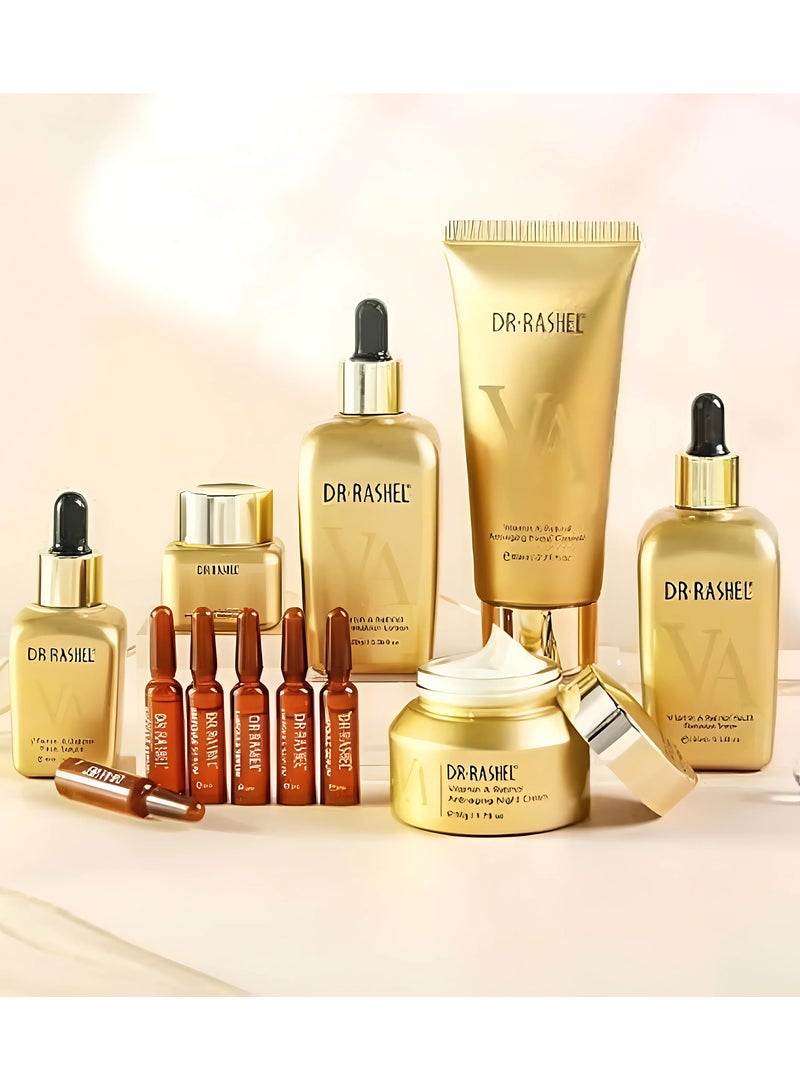 Anti-Aging Retinol Skin Renewal Set with Vitamin A for Unisex (12 Pieces)