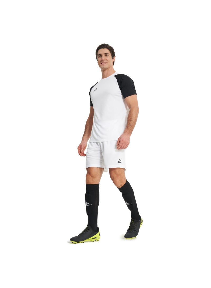 Demix Men’s Soccer Shorts - Demix Playmaker Tr Sho White Lightweight & Breathable Shorts with Moisture-Wicking Fabric & Adjustable Fit - Image 4