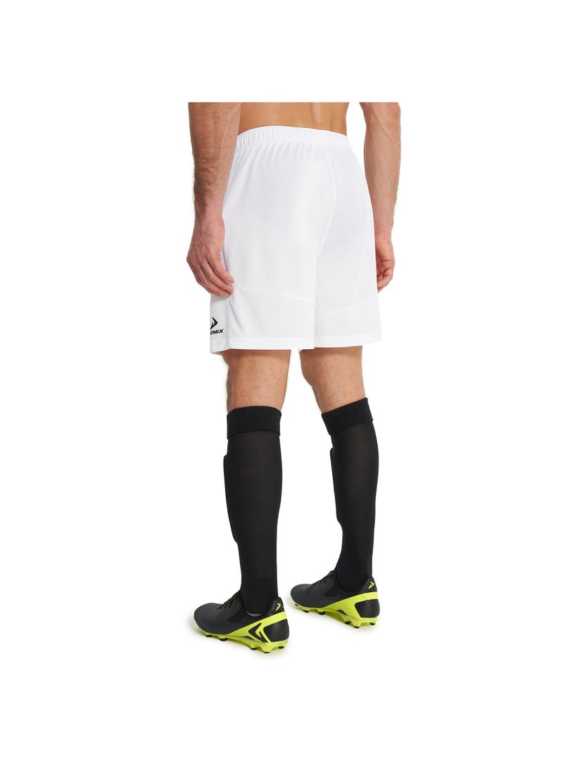 Demix Men’s Soccer Shorts - Demix Playmaker Tr Sho White Lightweight & Breathable Shorts with Moisture-Wicking Fabric & Adjustable Fit - Image 3